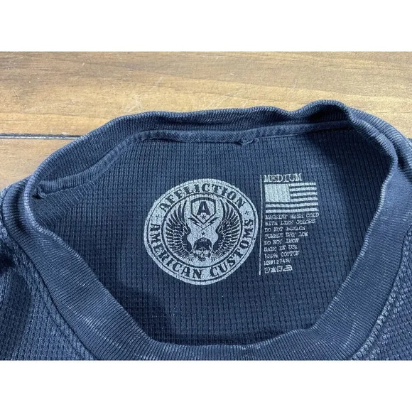 Affliction American Customs MC Long Sleeve Black Womens Shirt Size Medium - Picture 3 of 8